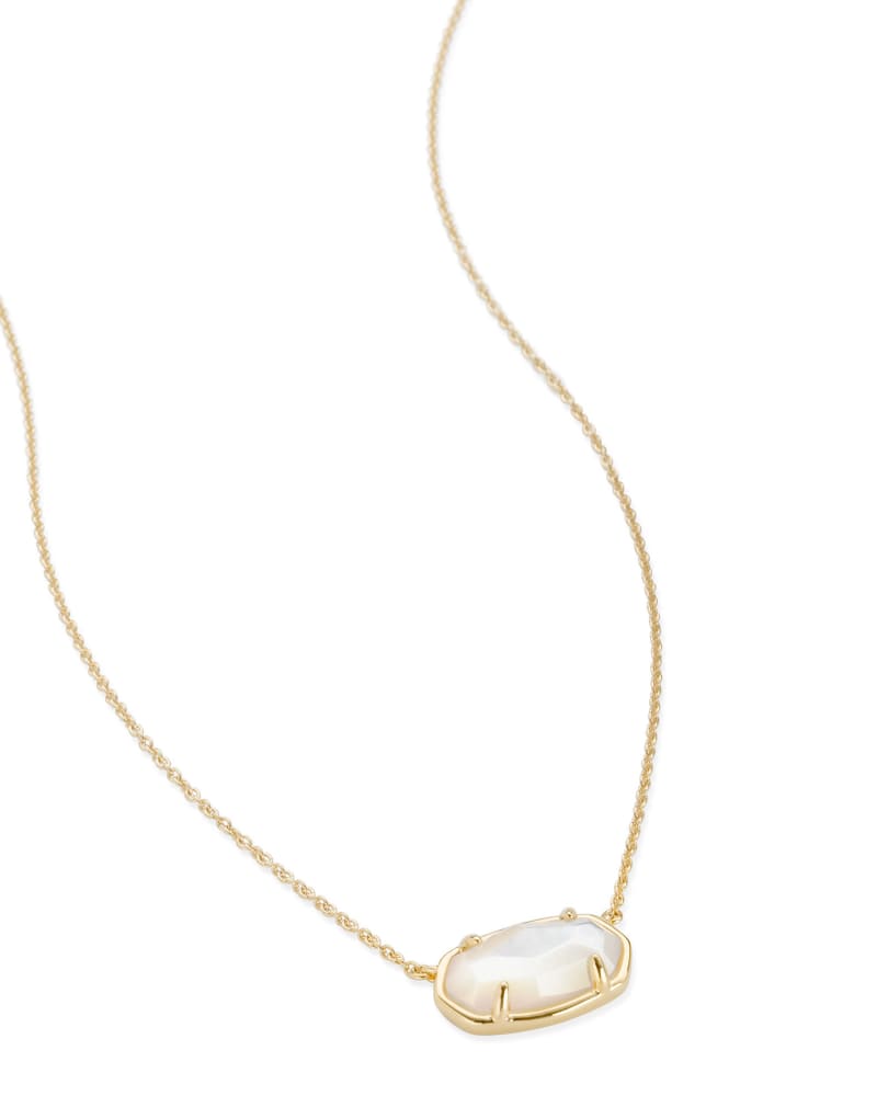  Elisa 18k Gold Vermeil Pendant Necklace In Ivory Mother-of-Pearl