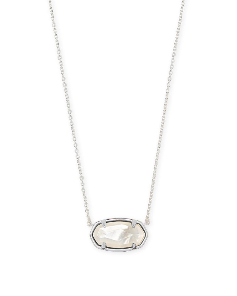 Elisa Sterling Silver Pendant Necklace In Ivory Mother-of-Pearl