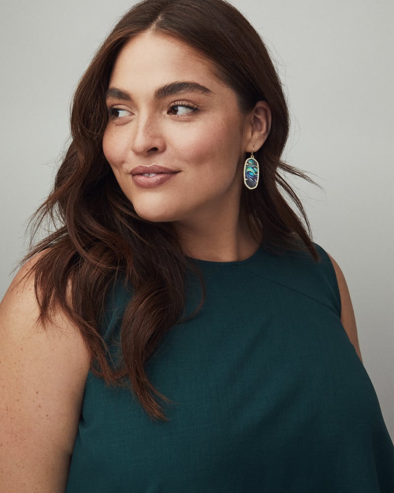  Elle Rose Gold Drop Earrings In Ivory Mother-of-Pearl