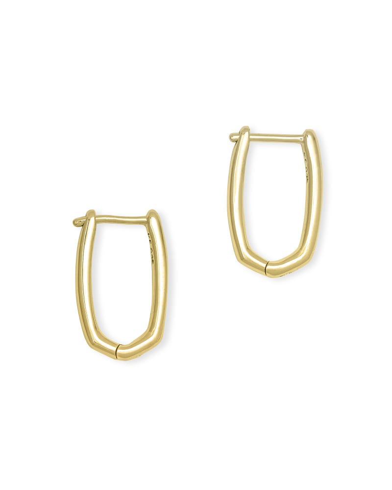  Ellen Huggie Earrings In 18k Gold Vermeil