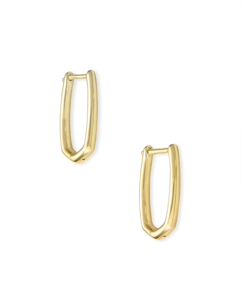  Ellen Huggie Earrings In 18k Gold Vermeil