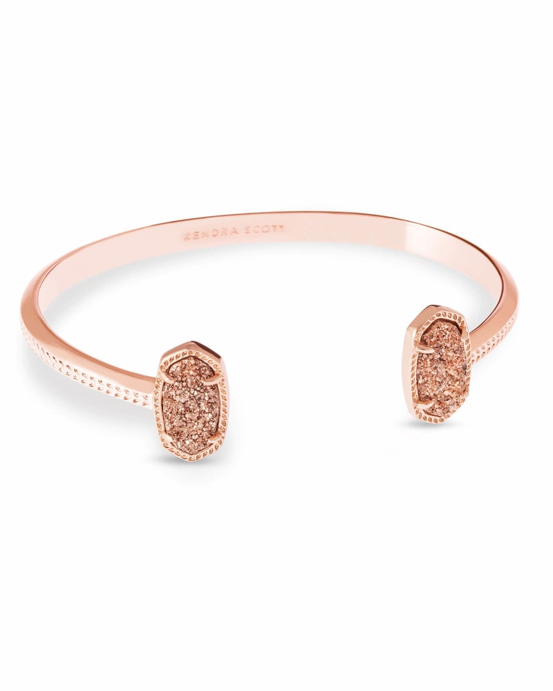 Elton Rose Gold Cuff Bracelet In Rose Gold Drusy