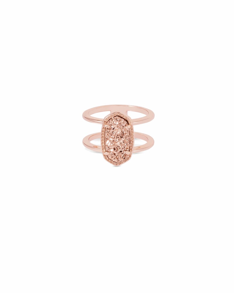 Elyse Rose Gold Ring In Rose Gold Drusy