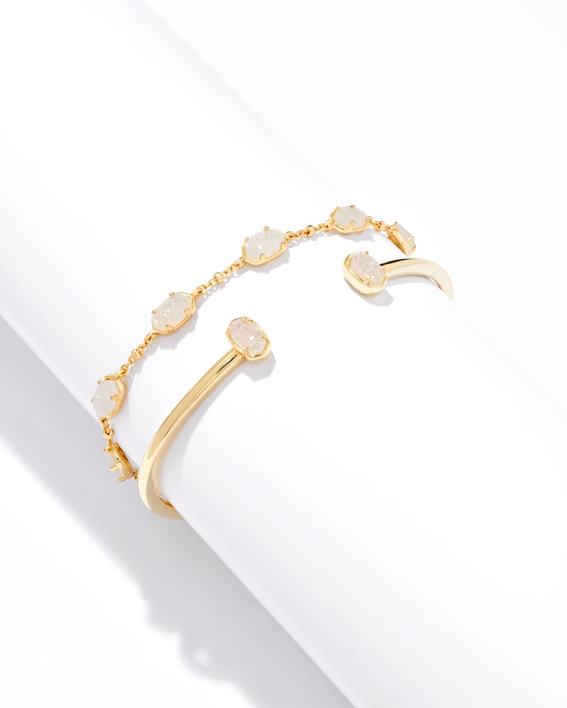  Emilie Bracelet Set Of 2 In Iridescent Drusy