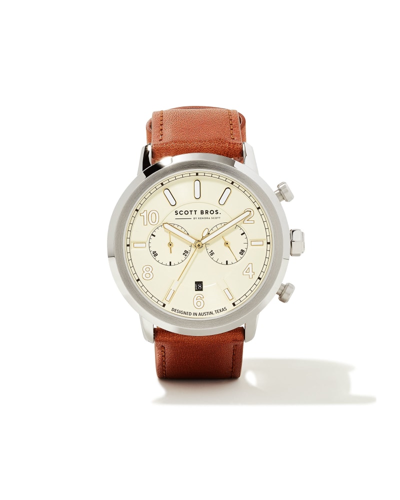  Evans Stainless Steel 44mm Field Watch In Ivory