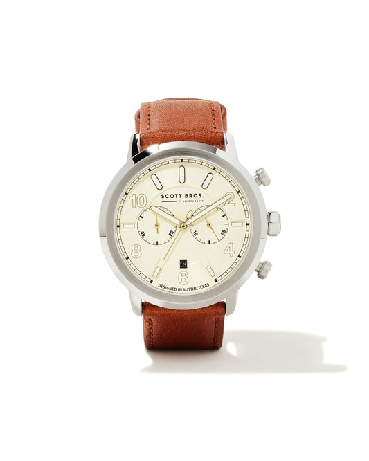  Evans Stainless Steel 44mm Field Watch In Ivory