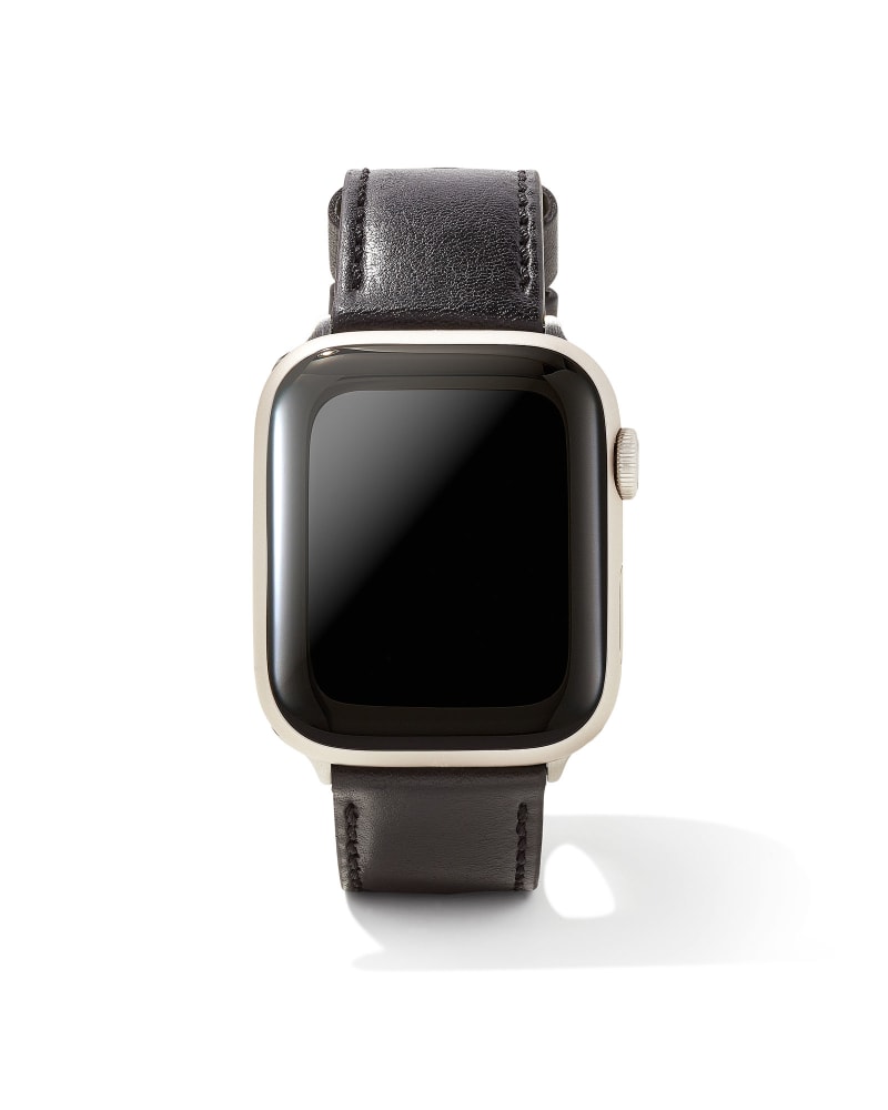  Evans Leather Watch Band In Black