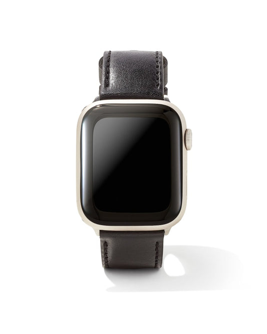  Evans Leather Watch Band In Black