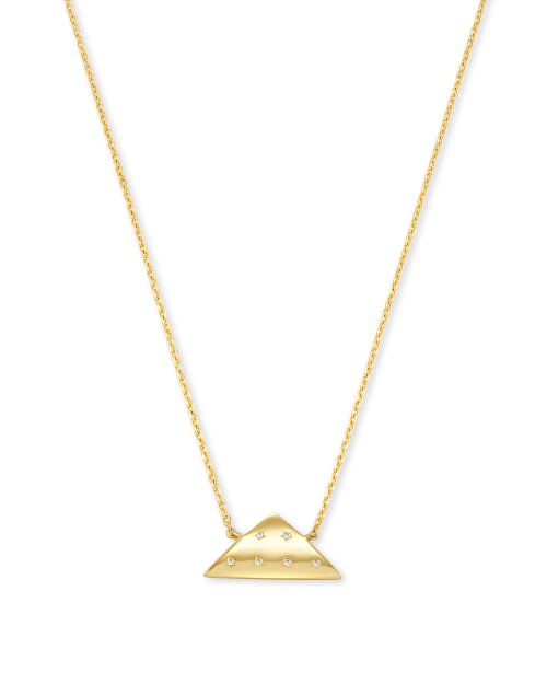  Folds Of Honor Pendant Necklace In White Diamond