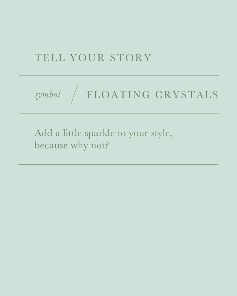  Floating Crystals Charm In Rose Gold