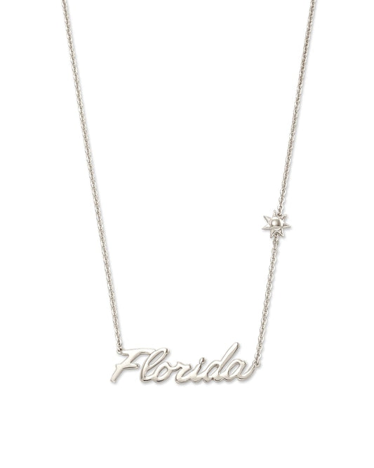  Florida Pendant Necklace In Sterling Silver