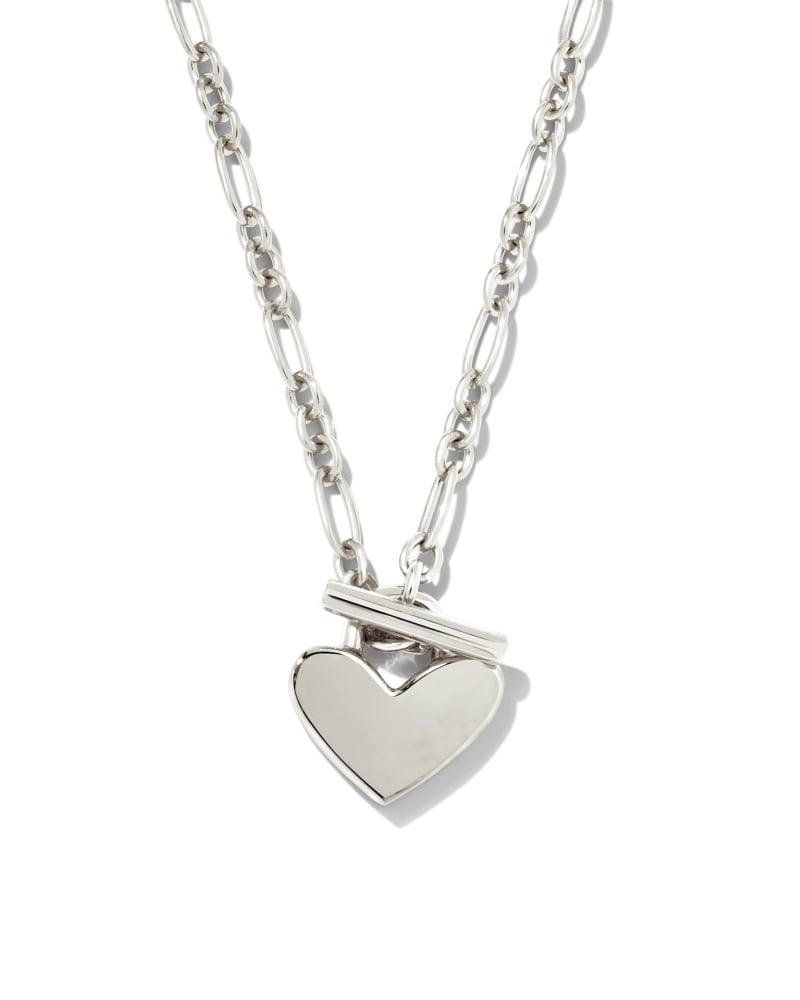  Heart Padlock Pendant Necklace In Sterling Silver