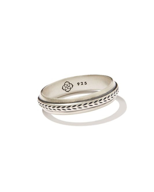  Hicks Band Ring In Oxidized Sterling Silver