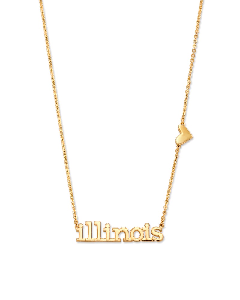  Illinois Pendant Necklace In 18k Yellow Gold Vermeil