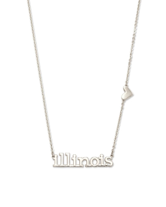  Illinois Pendant Necklace In Sterling Silver