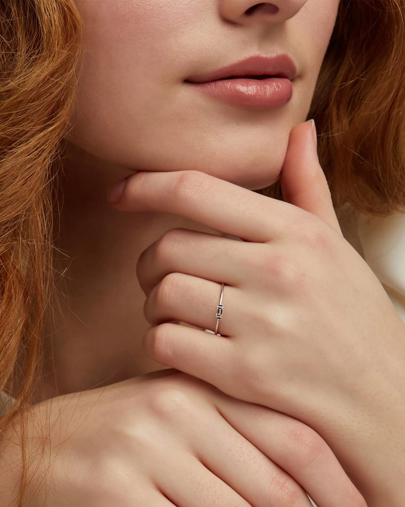  Isabella 14k White Gold Band Ring In White Diamond 