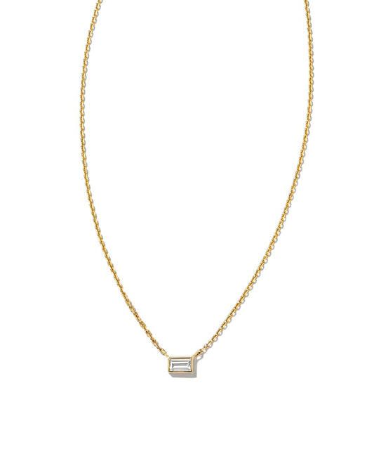  Isabella 14k Yellow Gold Pendant Necklace In White Diamond