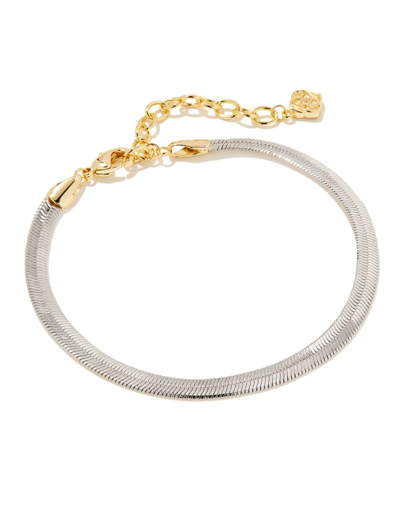  Kassie Reversible Link And Chain Bracelet In Mixed Metal