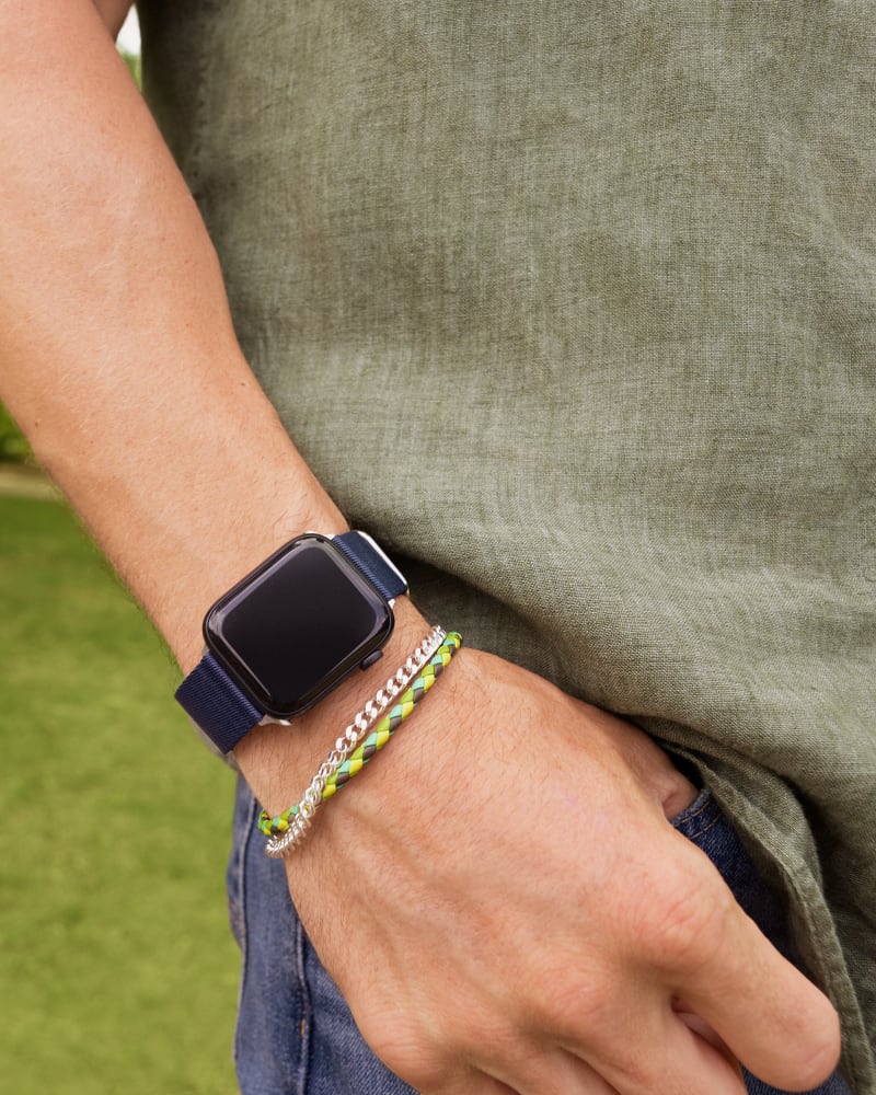  Kenneth Nylon Watch Band In Navy