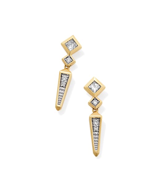  0.41 Ct Lab Grown Diamond Michelle Small Spike Drop Earrings