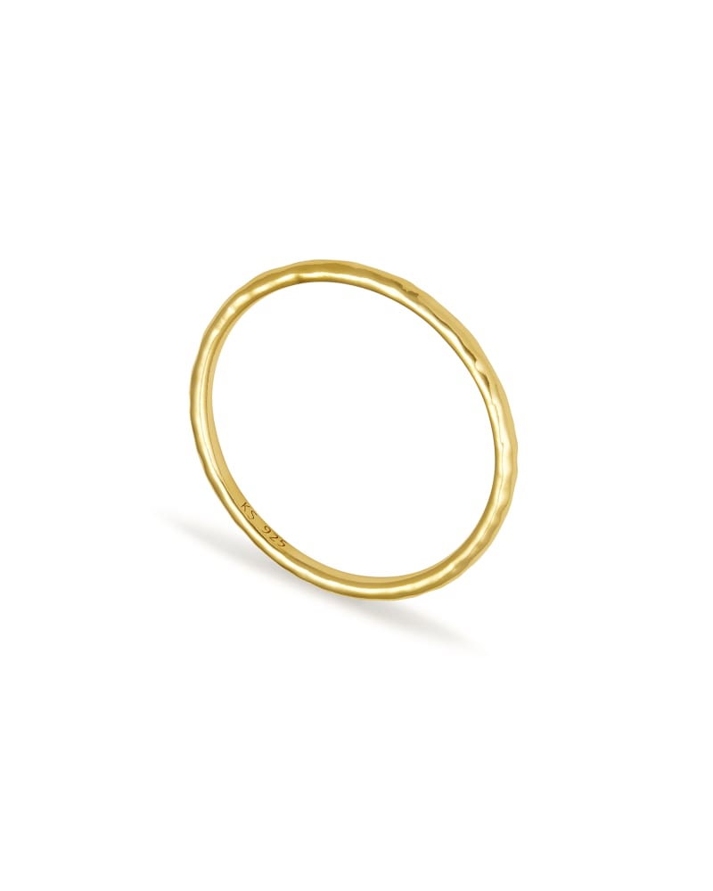  Larissa Band Ring In 18k Gold Vermeil