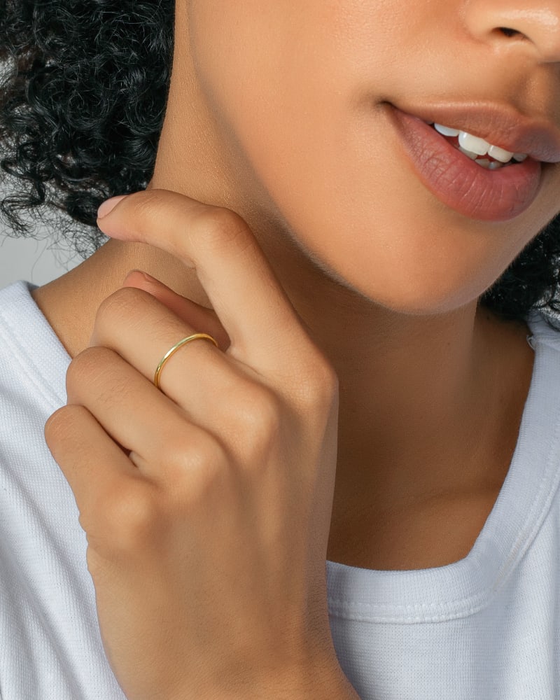  Larissa Band Ring In 18k Gold Vermeil