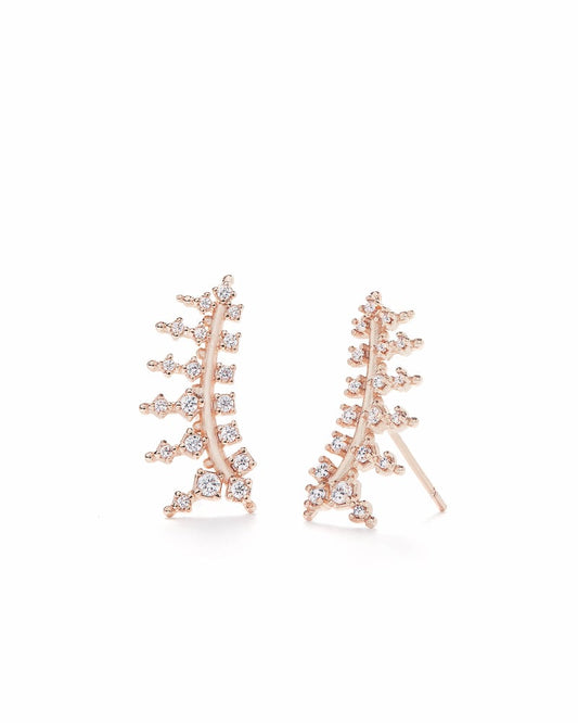  Laurie Ear Climbers In Rose Gold