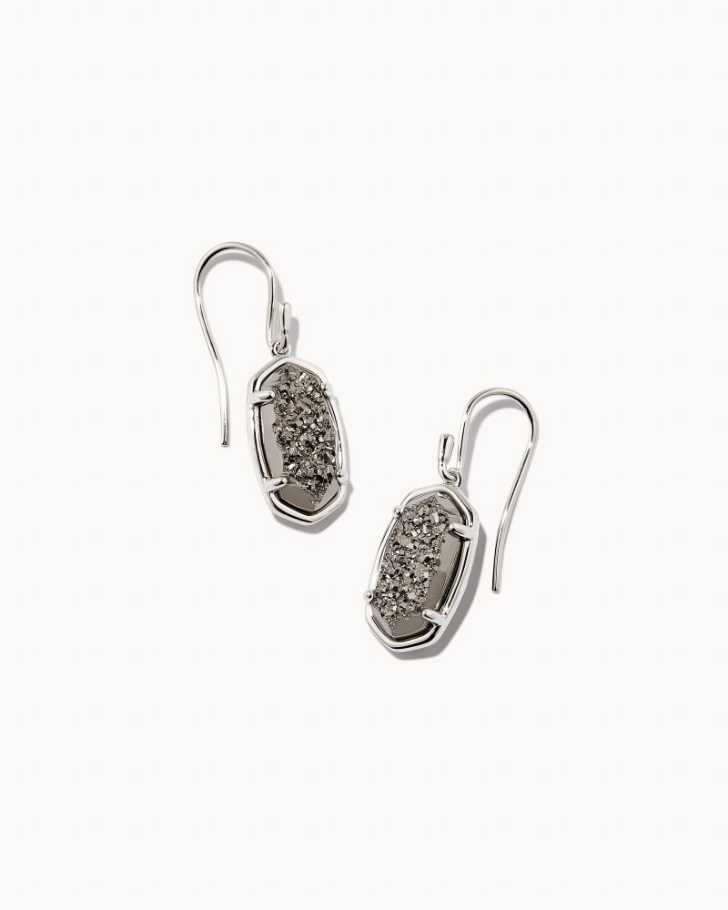  Lee Sterling Silver Drop Earrings In Platinum Drusy