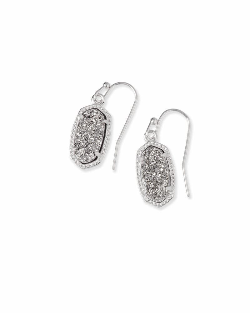  Lee Silver Drop Earrings In Platinum Drusy