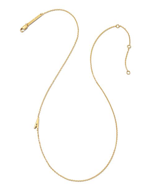  Letter Inline Initial Necklace In 18k Gold Vermeil