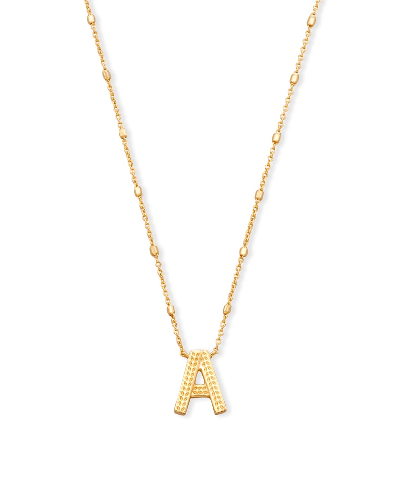  Letter A Pendant Necklace In Gold