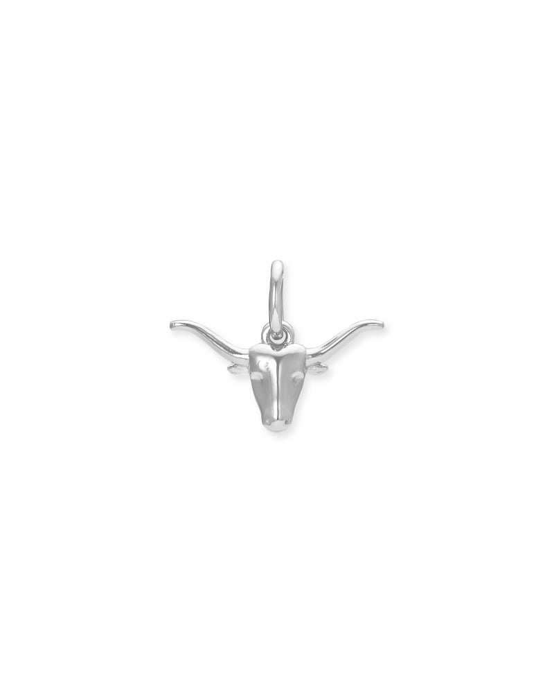  Longhorn Charm In Sterling Silver