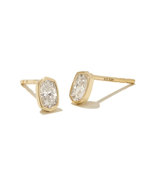  Marisa Oval Solitaire Stud Earrings