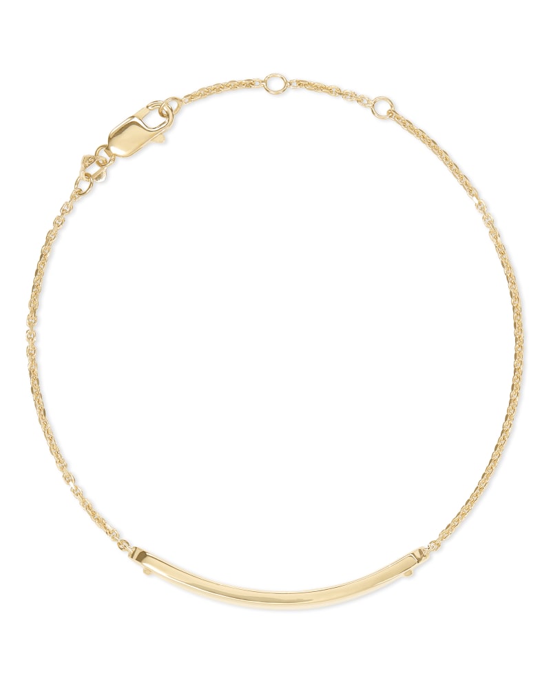  Mattie Bar Delicate Bracelet In 18k Gold Vermeil