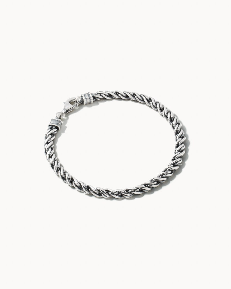  Beck Rope Chain Bracelet In Oxidized Sterling Silver
