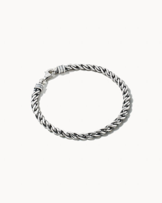  Beck Rope Chain Bracelet In Oxidized Sterling Silver