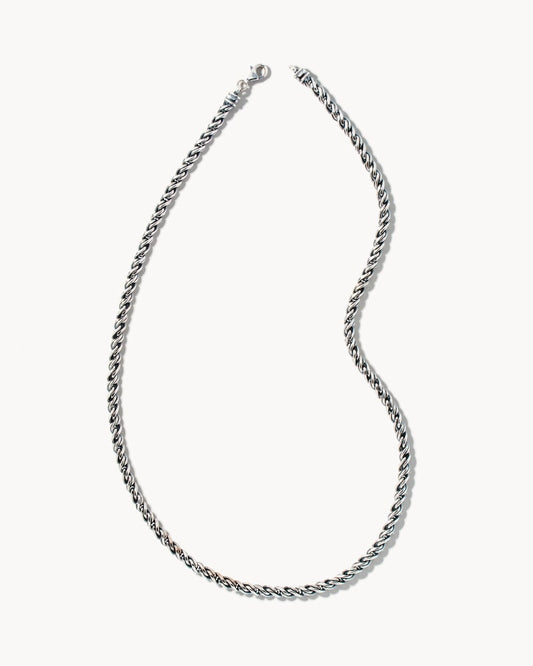  Beck Rope Chain Necklace In Oxidized Sterling Silver