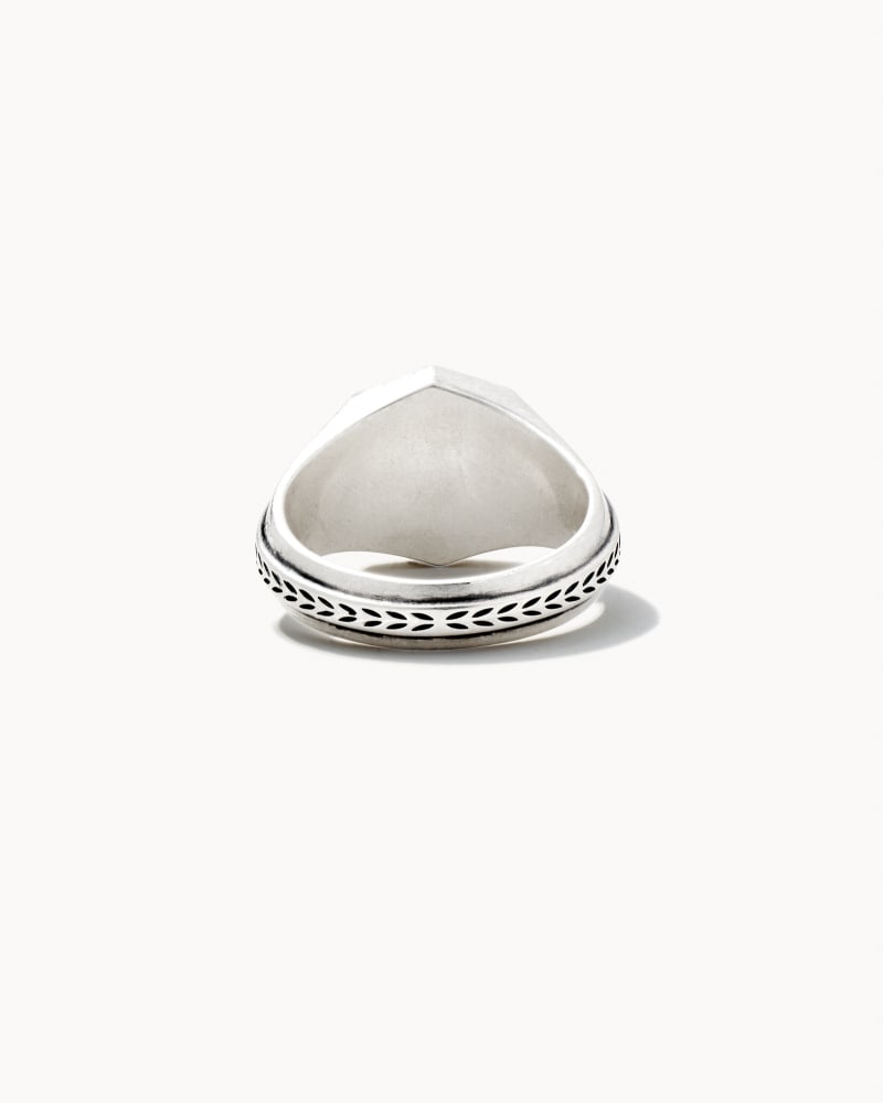  Hicks Signet Ring In Oxidized Sterling Silver