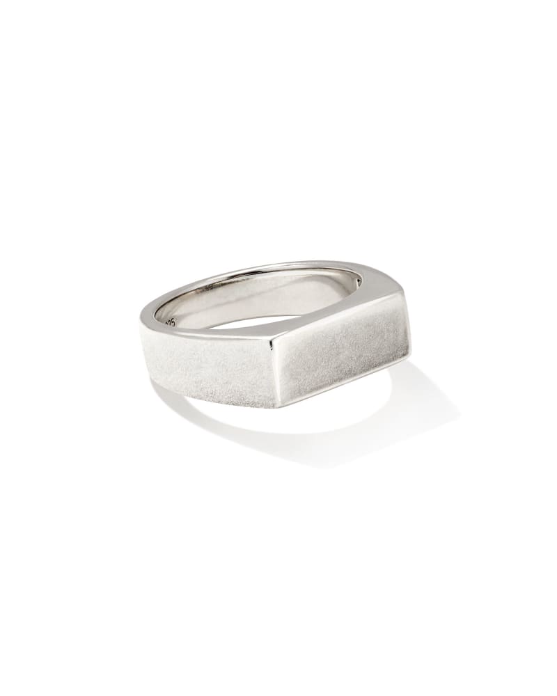  Hudson Signet Ring In Oxidized Sterling Silver