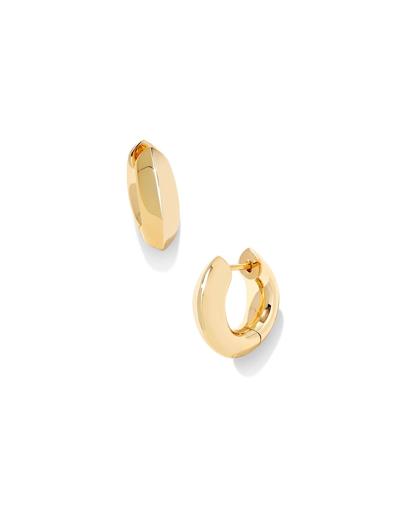  Mikki Metal Huggie Earrings In Gold