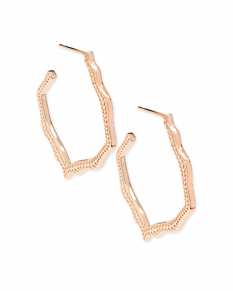  Miku Hoop Earrings In Rose Gold