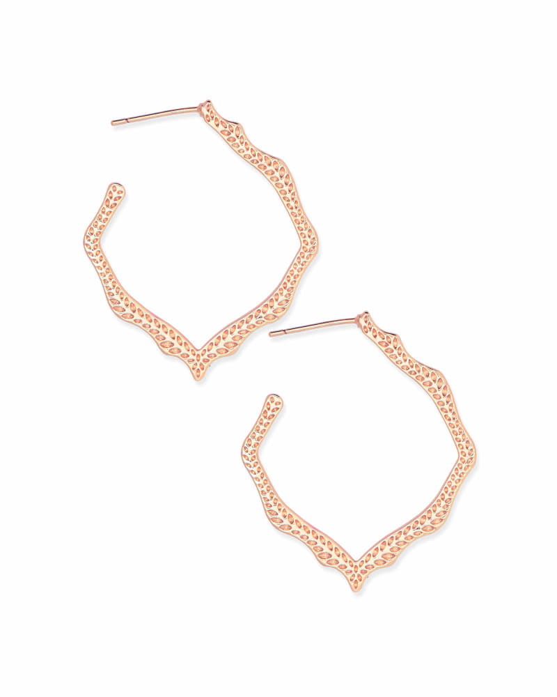  Miku Hoop Earrings In Rose Gold