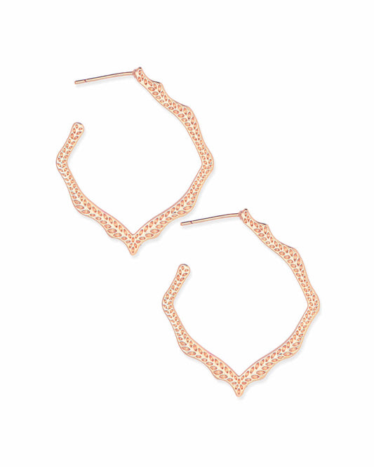  Miku Hoop Earrings In Rose Gold