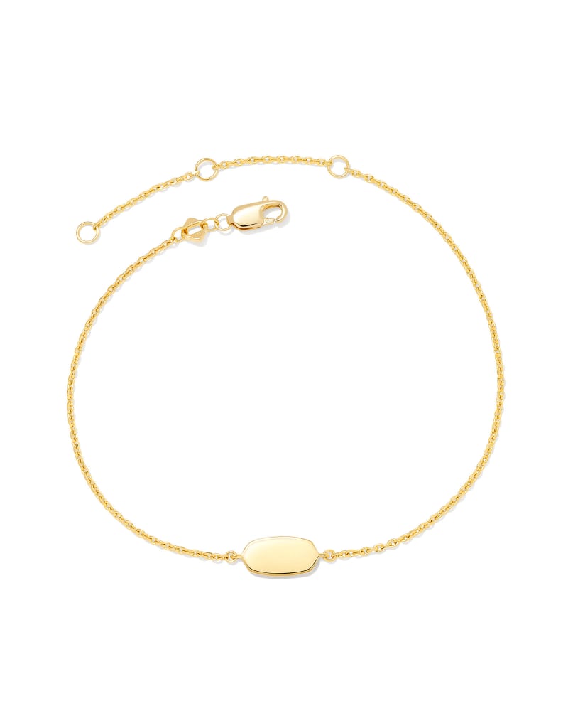  Mommy & Me Adult Fern Delicate Chain Bracelet In 18k Gold Vermeil