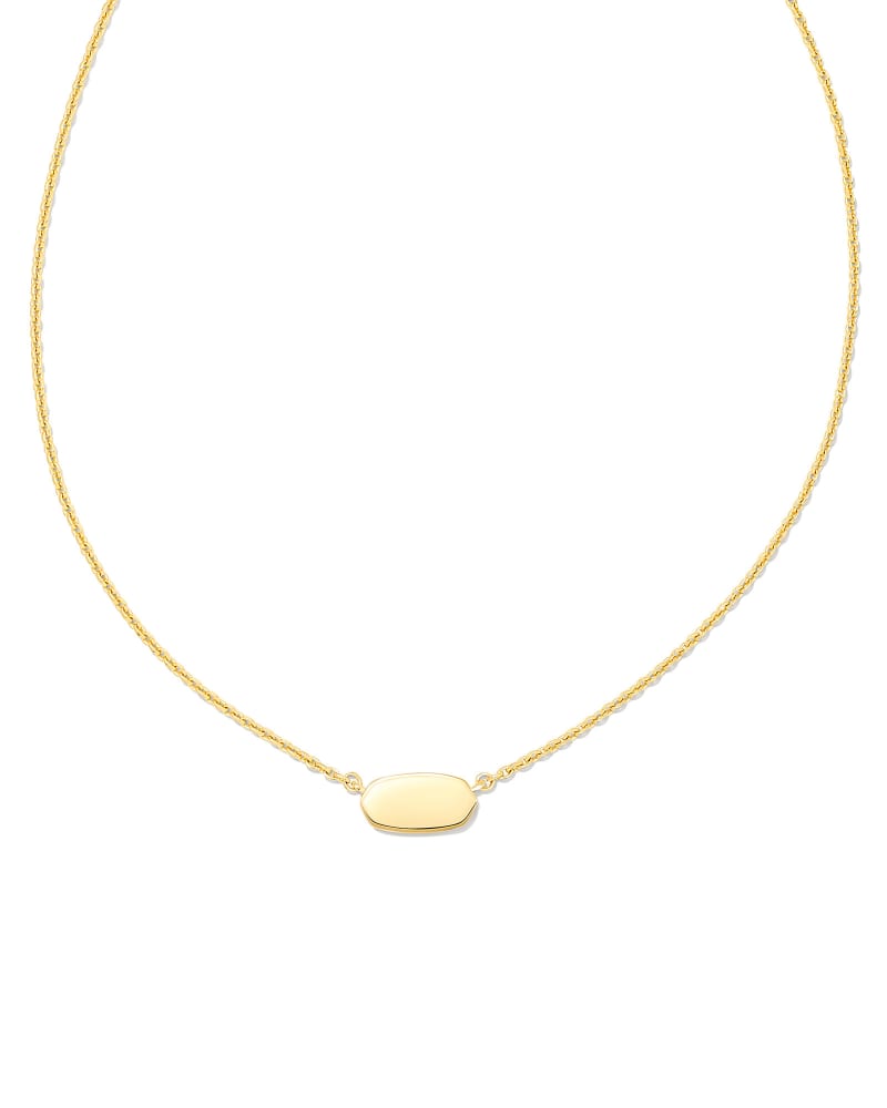  Mommy & Me Adult Fern Short Pendant Necklace In 18k Gold Vermeil