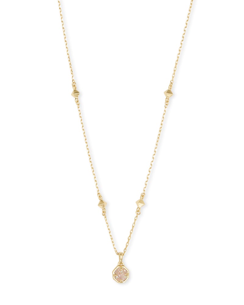  Nola Gold Pendant Necklace In Iridescent Drusy