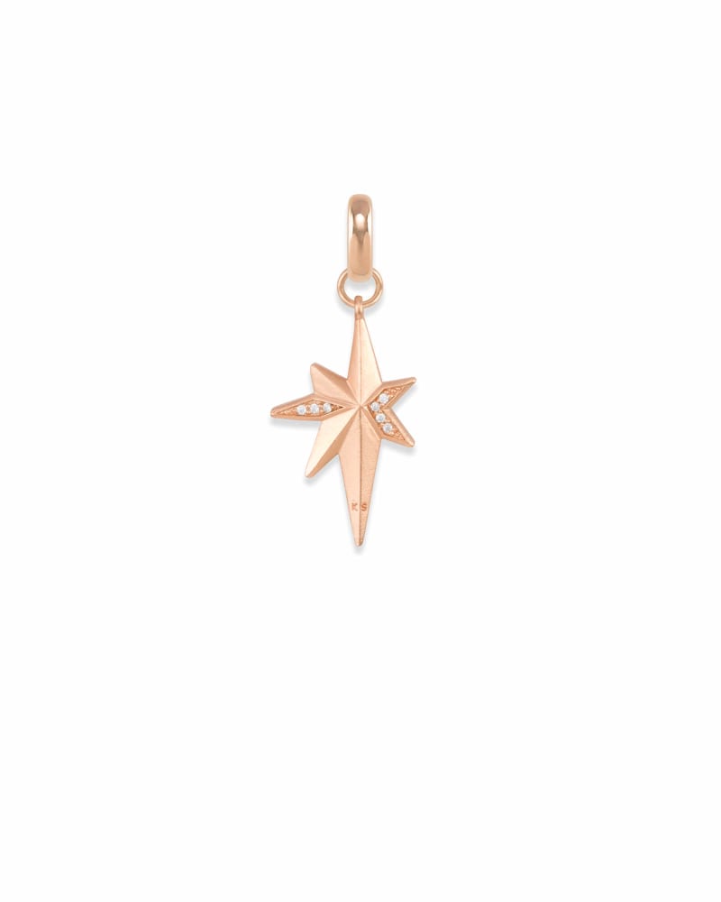  North Star Charm In Rose Gold