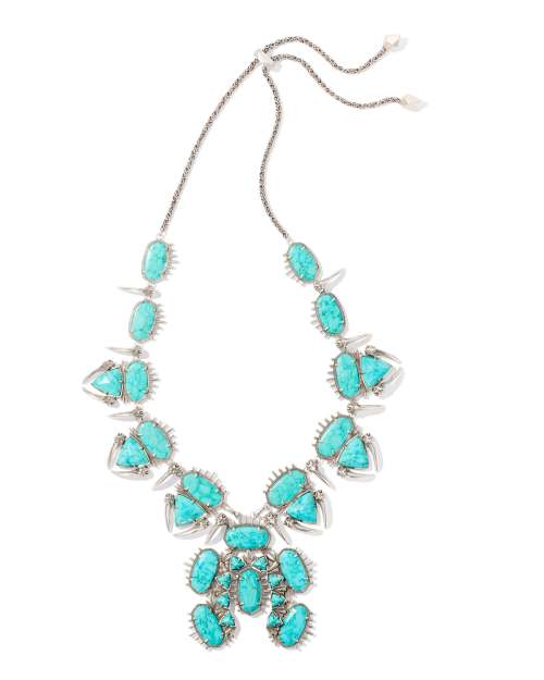  Odessa Vintage Silver Statement Necklace