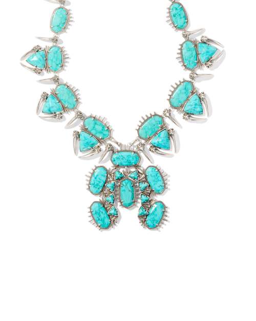  Odessa Vintage Silver Statement Necklace