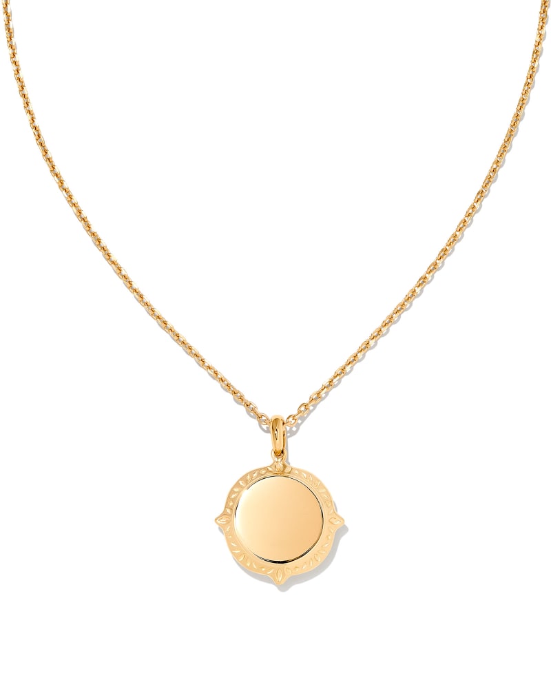  Sage Metal Pendant Necklace In 18k Gold Vermeil